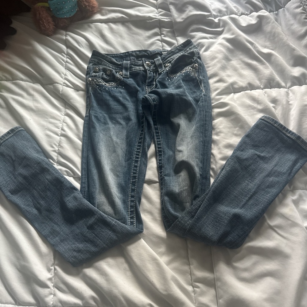 Miss Me Women's Distressed Blue Skinny Jeans